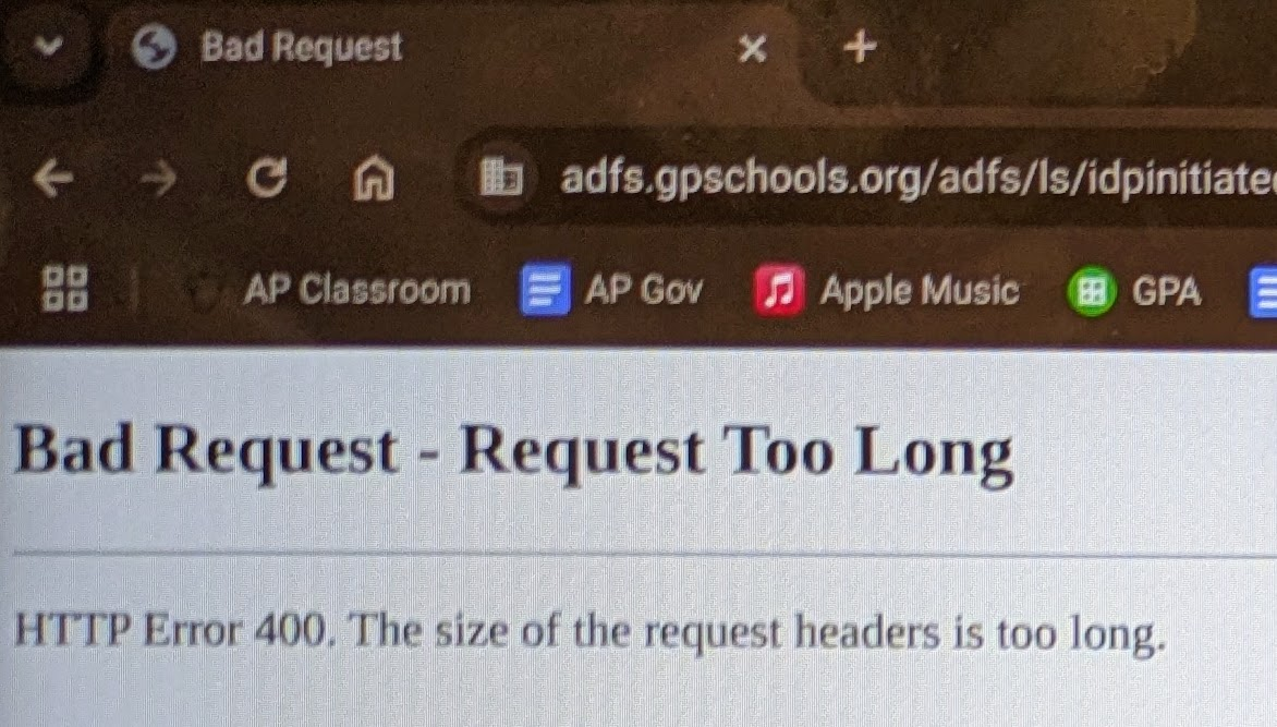 Bad Schoology Request